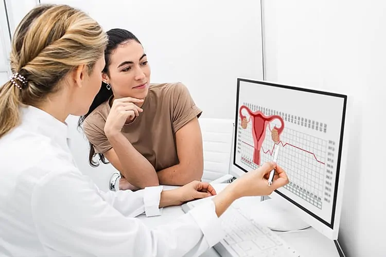 Doctor explaining PCOS to a patient